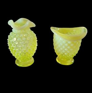 Fenton Opalescent Mini Hobnail Vases/Glows